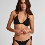 Bikini Negro Scallop Halter