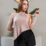 Blusa Rosa Satinada Minimal