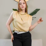 Blusa Marfil Satin Soft