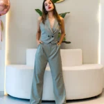 Conjunto Salvia Vest Palazzo