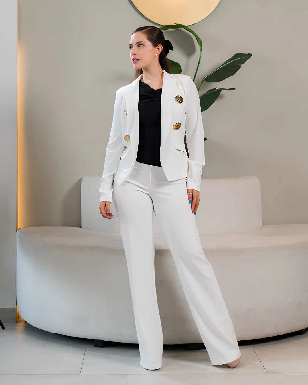 CON110 Conjunto Blanco Blazer Executive - Imagen 1